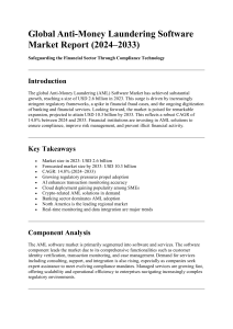 AML Software Market Report (2024-2033): Trends & Forecast