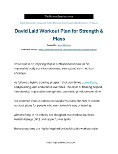 David Laid Workout Plan: Strength & Mass | FitnessPhantom