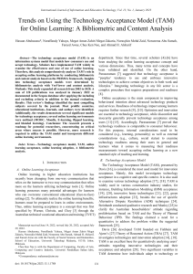TAM in Online Learning: Bibliometric Analysis