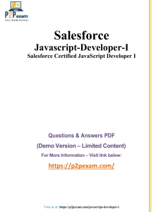 Salesforce JavaScript Developer I Exam Q&A (Demo)
