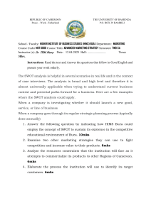 Advanced Marketing Strategy Exam - HIMS Buea