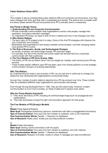 Public Relations: Grunig's Four Models Explained