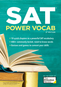 SAT Vocabulary: Power Vocab Study Guide for High School Students