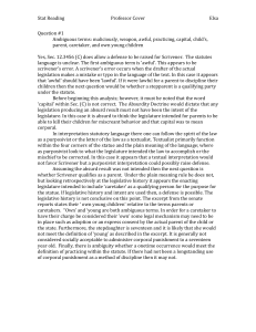 Statutory Interpretation Analysis: Ambiguous Terms & Defenses