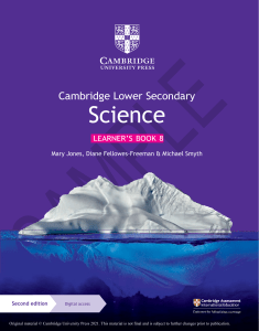 Cambridge Lower Secondary Science Learner's Book 8