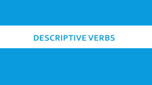 Descriptive Verbs Worksheet: Forest Scene