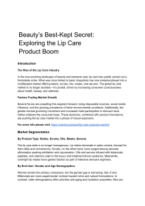 Lip Care Products Market: Trends, Growth & Analysis