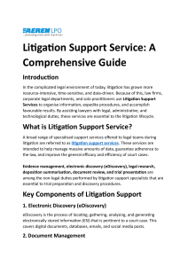 Litigation Support Services: A Comprehensive Guide
