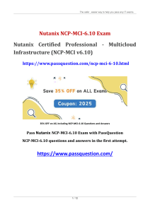 Nutanix NCP-MCI-6.10 Exam Questions & Answers