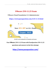 VMware 2V0-11.25 Exam Questions & Answers