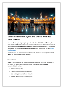 Umrah vs. Ziyarat: Key Differences & Travel Guide