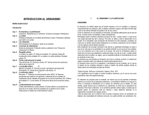 Introducci&oacute;n al Urbanismo: Planificaci&oacute;n y Ciudades