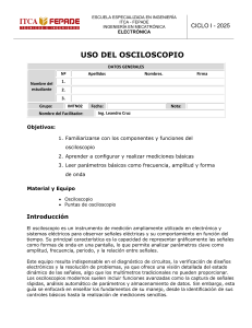 Gu&iacute;a de Laboratorio de Osciloscopio - ITCA-FEPADE