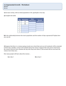 Exponential Growth Worksheet: Population & Investment