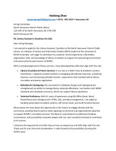 Library Assistant Cover Letter - Haidong Zhao