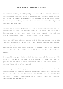 Bibliography in Academic Writing: A Guide