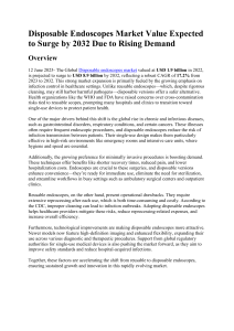 Disposable Endoscopes Market: Growth, Trends & Forecast to 2032