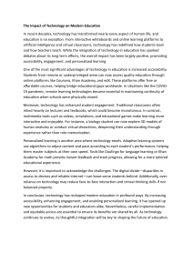 Technology's Impact on Education: Accessibility & Engagement