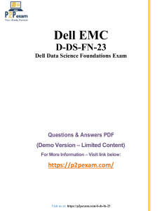 Dell Data Science Foundations Exam D-DS-FN-23 Questions