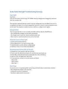 Aruba Switch Red Light Troubleshooting Guide