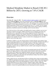 Medical Morphine Market Analysis: Growth, Trends, and Forecast to 2033