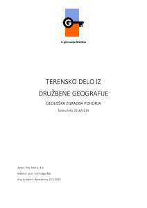 Geologija Pohorja: Terensko delo - Družbena geografija