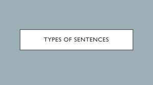 Types of Sentences: Declarative, Imperative, Exclamatory, Interrogative