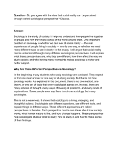 Sociological Perspectives: Understanding Social Reality