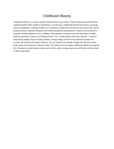 Childhood Obesity: A Physics Perspective