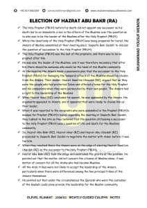 Hazrat Abu Bakr Election & False Prophets - Islamiat Notes