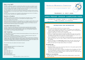 AMC Upper Primary Math Competition Paper 2008