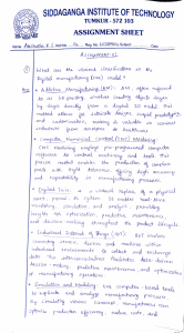 Digital Manufacturing Classifications & Research Methods