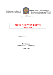 AICTE Activity Points Report - Civil Engineering