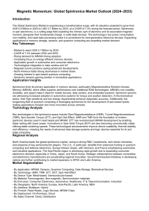 Global Spintronics Market Outlook 2024-2033