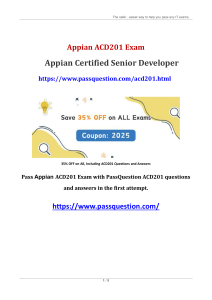 Appian ACD201 Exam Questions & Answers