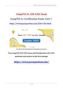 CompTIA A+ 220-1201 Exam Questions & Answers