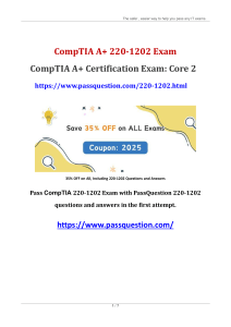 CompTIA A+ 220-1202 Exam Questions & Answers