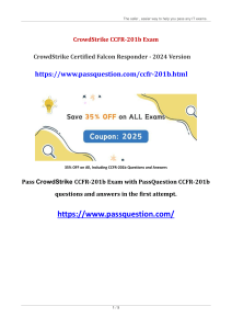 CrowdStrike CCFR-201b Exam Questions & Answers