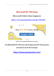 Microsoft DP-700 Exam Prep: Fabric Data Engineer