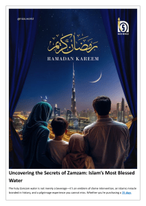 Zamzam Water: History, Science & Umrah Pilgrimage Guide