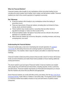 Financial Markets: Definition, Types, and Function