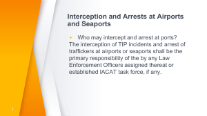 TIP Interception & Arrest Guidelines at Airports/Seaports