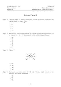 Examen de Trigonometr&iacute;a - Secundaria