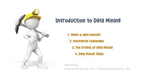 Data Mining Introduction: Tasks, Challenges, Origins