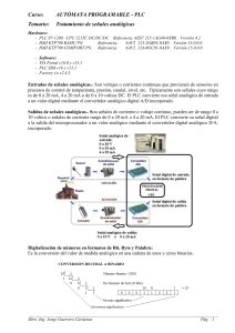 Procesamiento de Se&ntilde;ales Anal&oacute;gicas PLC: Curso S7-1200