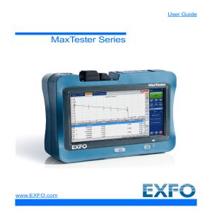 MaxTester Series User Guide | OTDR Testing