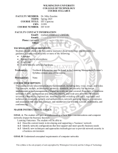IST Capstone Syllabus: Network Design & Security