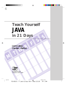 Teach Yourself JAVA in 21 Days: A Comprehensive Programming Tutorial
