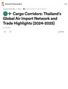 Thailand Air Cargo: Global Import Network & Trade Highlights