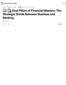 Financial Mastery: Business vs. Banking Strategies